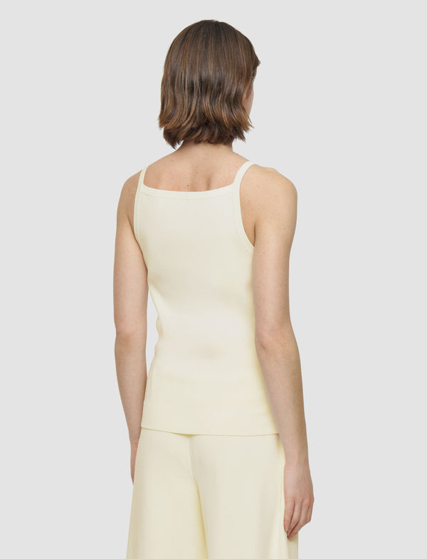 Joseph Viscose Knit Stretch Vest Top Ivory