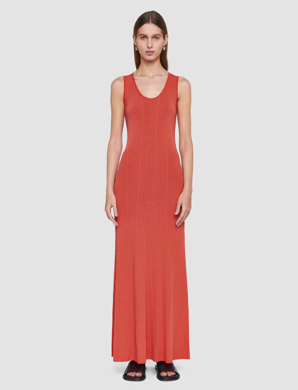 Joseph Viscose Rib Knit Dress Sundown