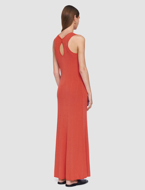 Joseph Viscose Rib Knit Dress Sundown