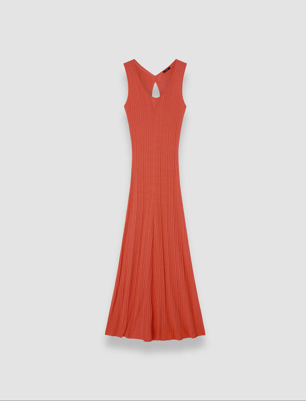joseph Viscose Rib Knit Dress Sundown
