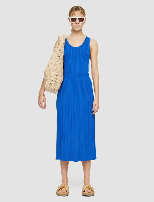 Joseph Viscose Rib Knit Skirt Ultramarine