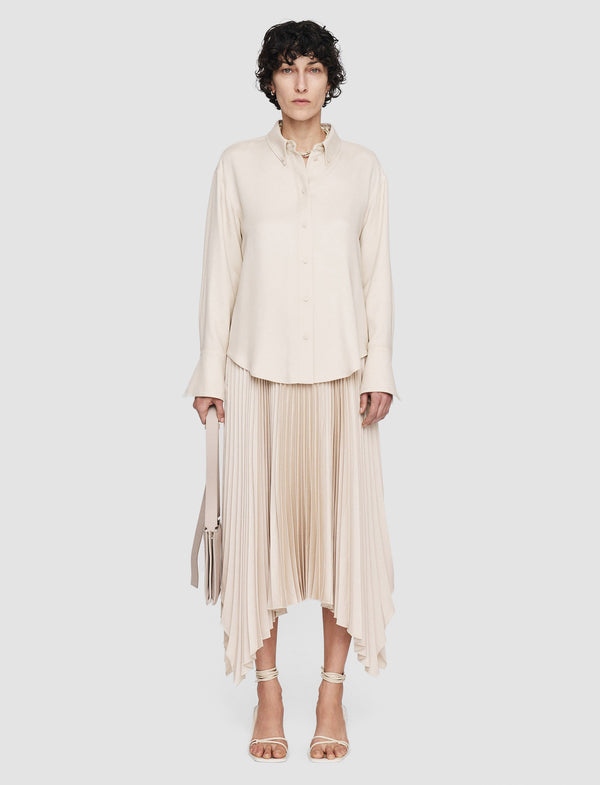 Joseph Viscose Twill Felicien Blouse Oat