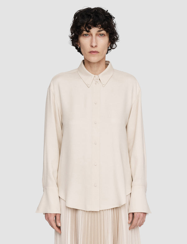Joseph Viscose Twill Felicien Blouse Oat