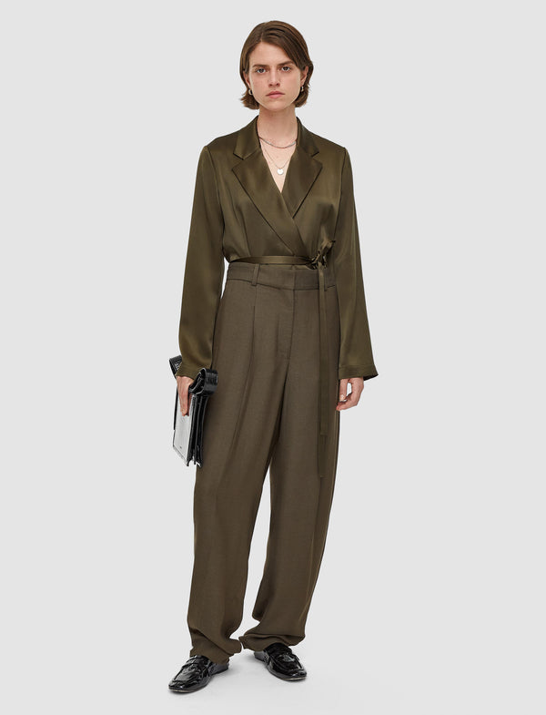 Joseph Viscose Twill Germain Trousers Hass Avocado