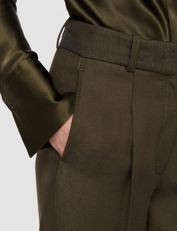 Joseph Viscose Twill Germain Trousers Hass Avocado