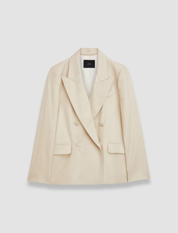 joseph Viscose Twill Jaden Jacket Oat