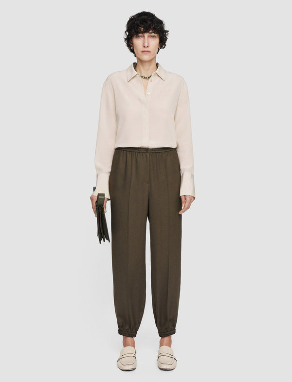 Joseph Viscose Twill Taio Trousers Hass Avocado