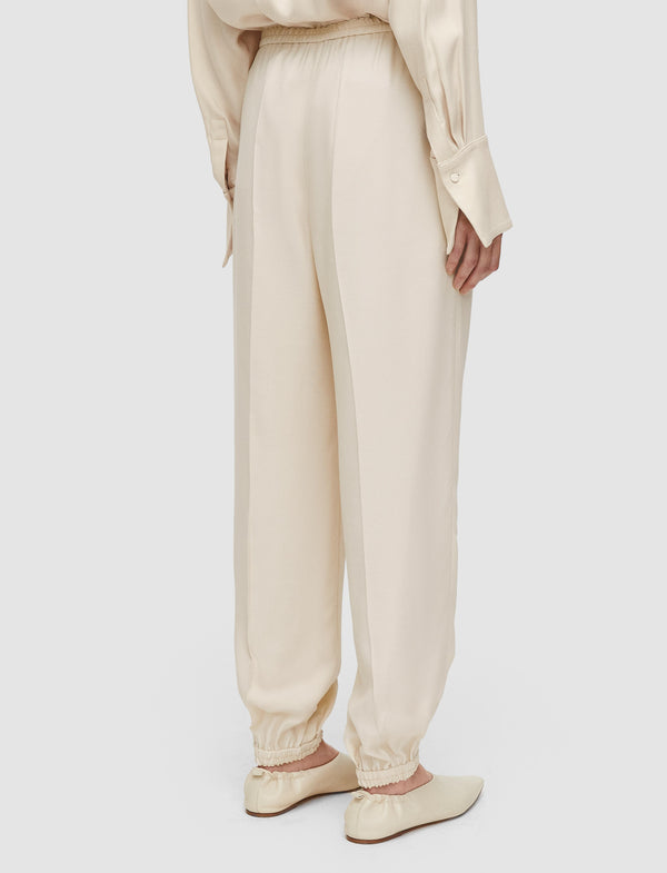 Joseph Viscose Twill Taio Trousers Oat