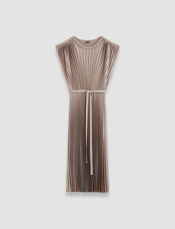 joseph Volta Knit Weave Plissé Dress Escargot