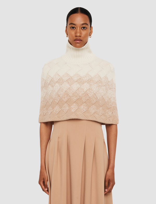 Joseph Weave Knit Neck Warmer Ivory/Blusher