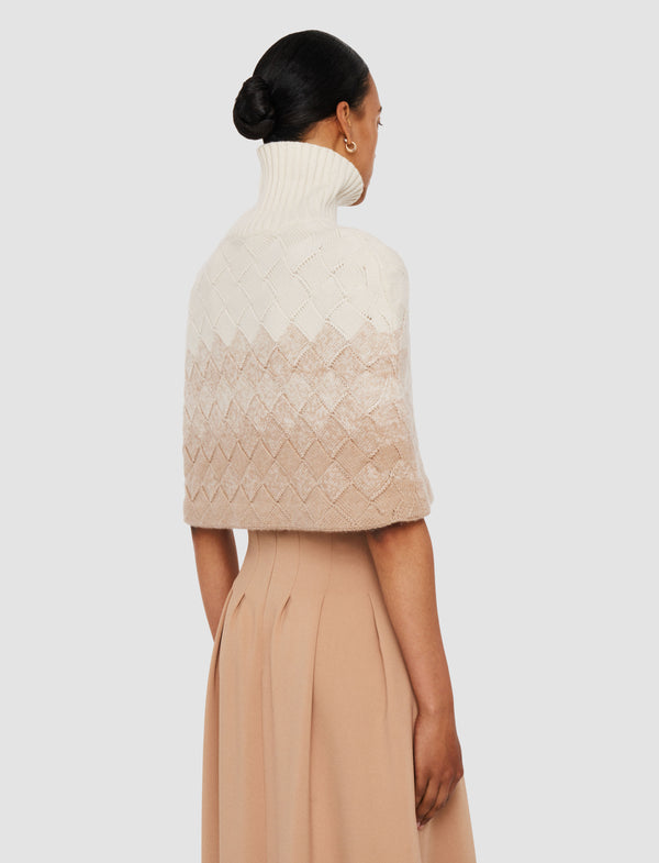 Joseph Weave Knit Neck Warmer Ivory/Blusher