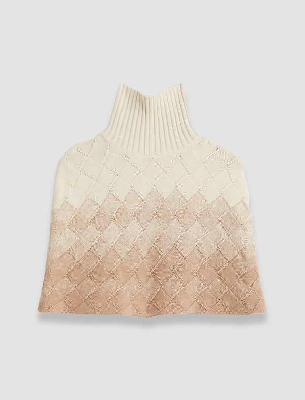 joseph Weave Knit Neck Warmer Ivory/Blusher