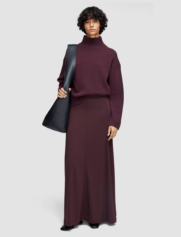 Joseph Wool Jersey Maxi Skirt Maraschino