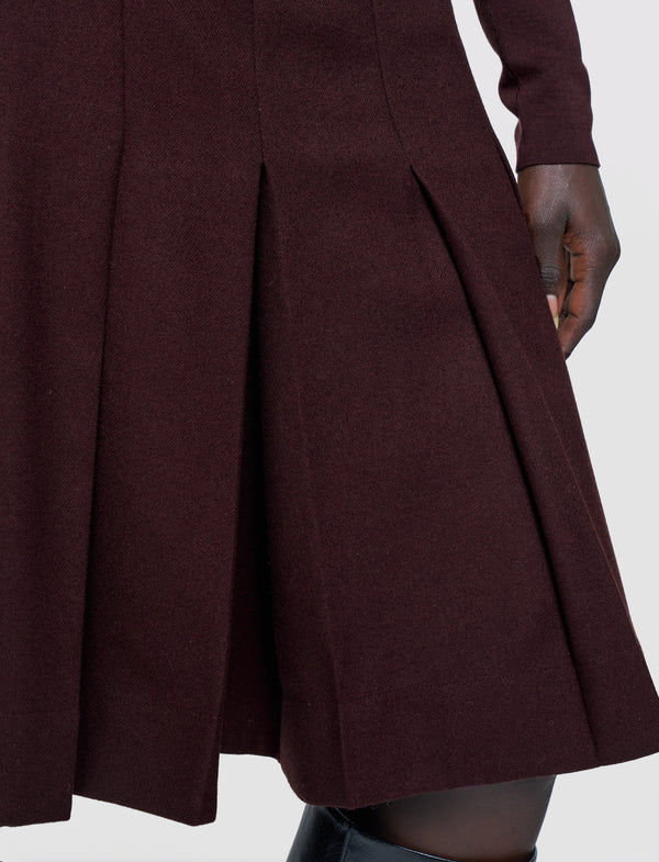 Joseph Yanis Flannel Wool Long Shorts Maraschino