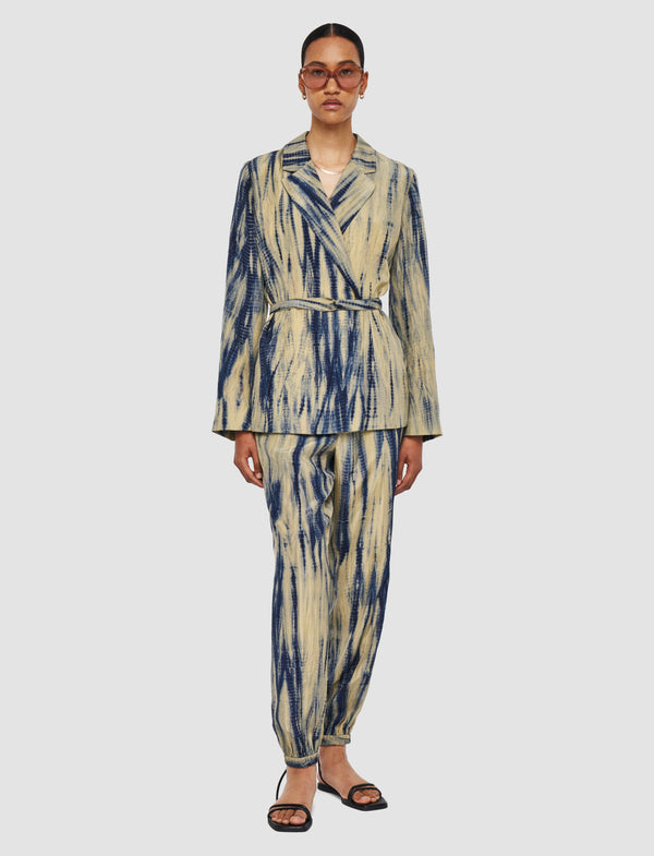 Joseph Joubert Tie Dye Silk Jacket Desert Sand/Navy