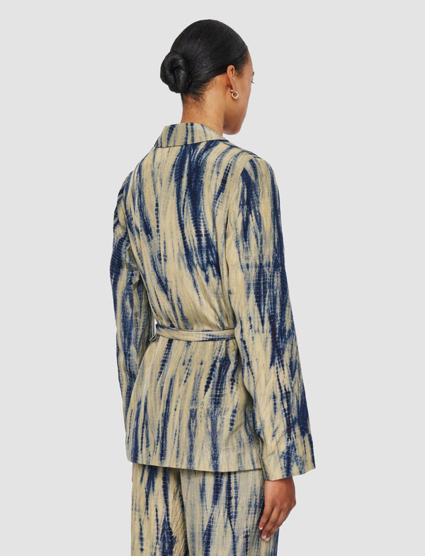 Joseph Joubert Tie Dye Silk Jacket Desert Sand/Navy