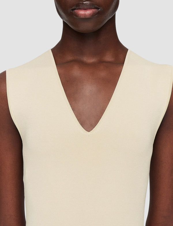 Joseph Knit Weave Plissé Animation Dura Dress Oat Combo