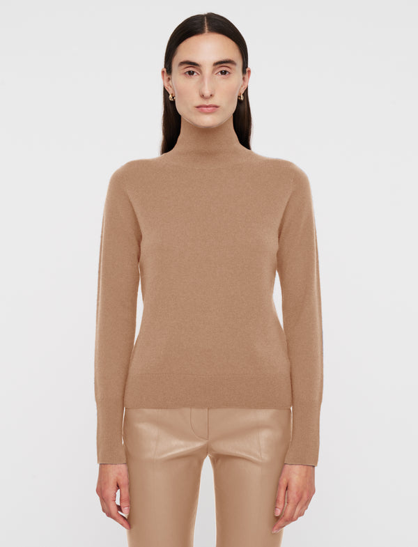 Joseph Light Pure Cashmere High Neck Jumper Blusher