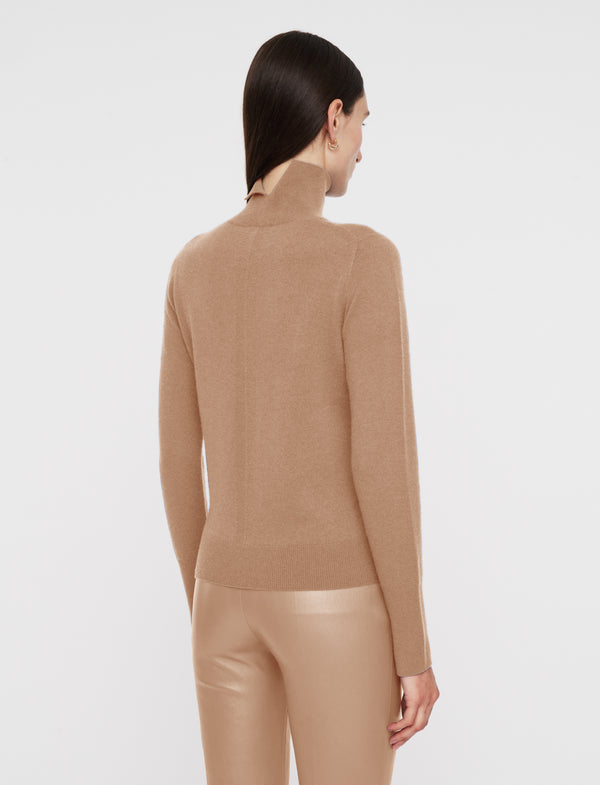 Joseph Light Pure Cashmere High Neck Jumper Blusher