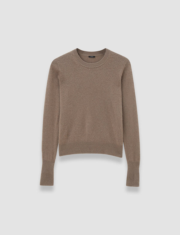 joseph Light Pure Cashmere Round Neck Jumper Mushroom