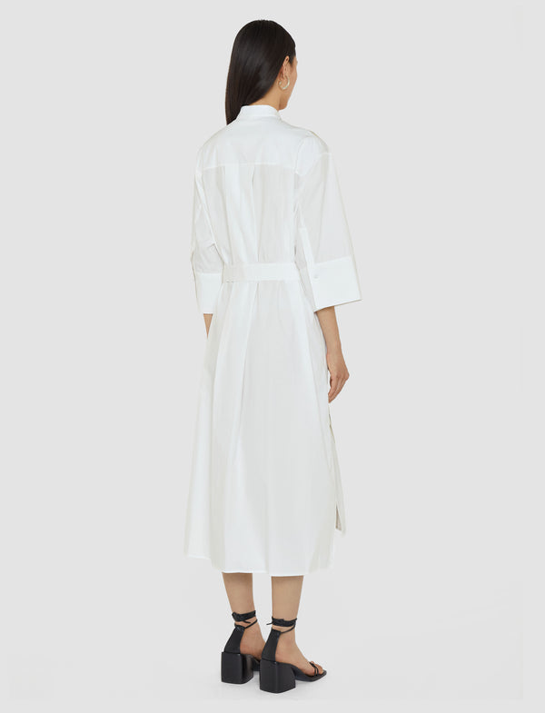 Joseph Mederic Poplin Colour Block Dress Black/White/Quail