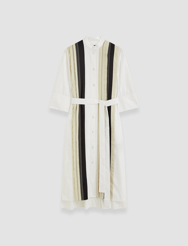 joseph Mederic Poplin Colour Block Dress Black/White/Quail