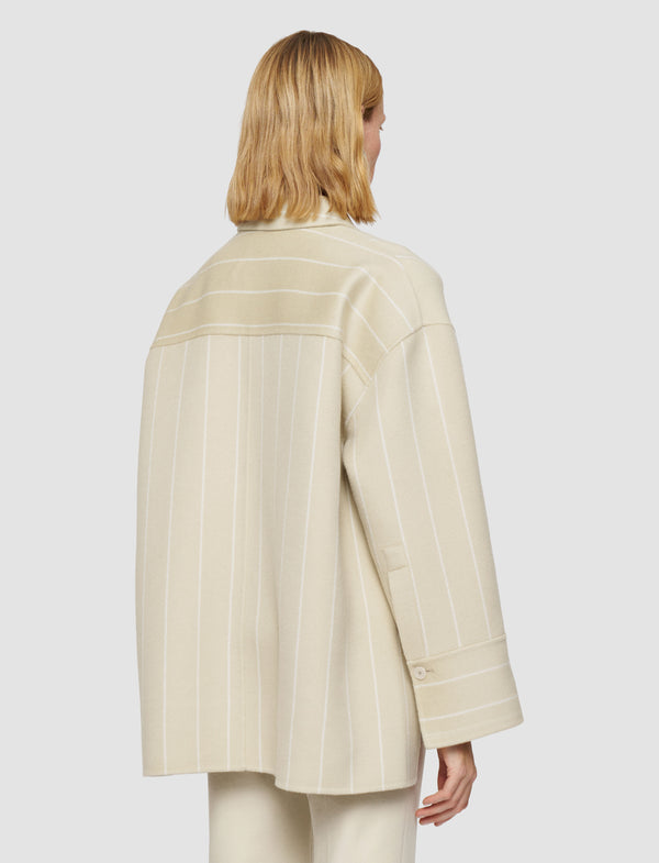 Joseph Molitor Geometric Double Face Wool Coat Affogato/Ivory