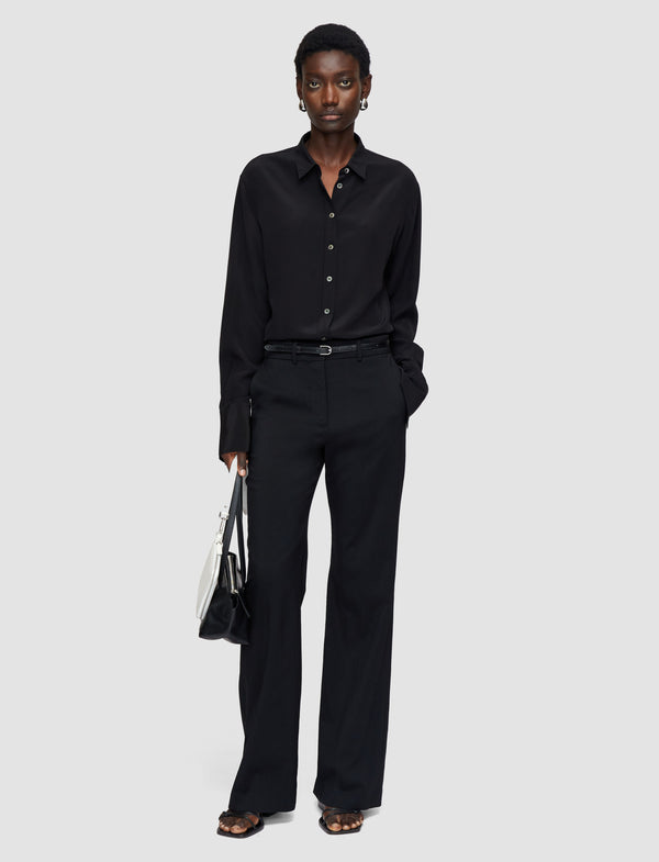 Joseph Morissey Tailoring Wool Stretch Trousers Black