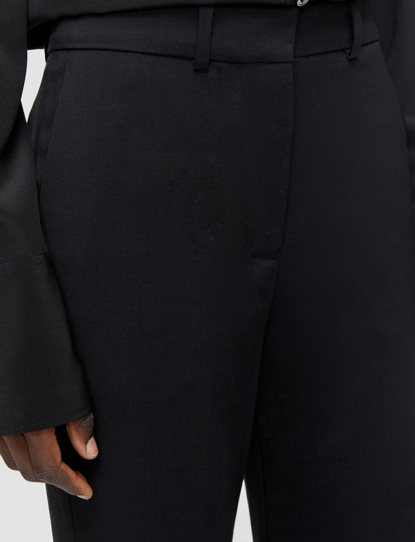 Joseph Morissey Tailoring Wool Stretch Trousers Black
