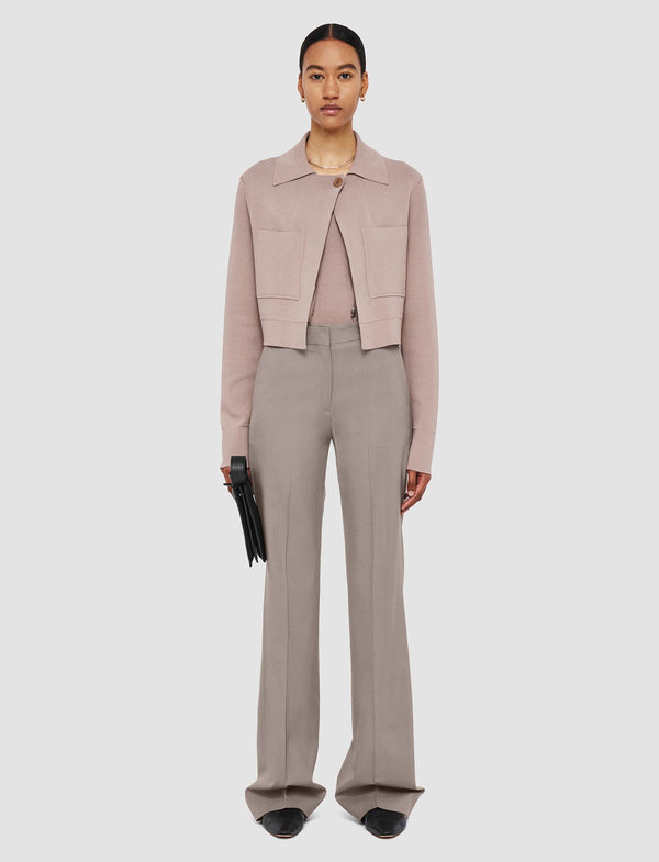 Joseph Morissey Tailoring Wool Stretch Trousers Escargot