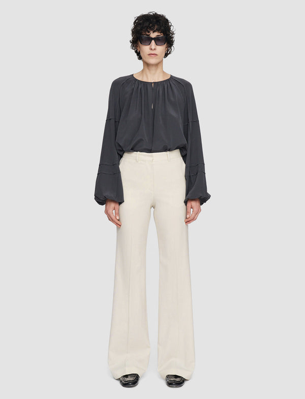 Joseph Morissey Tailoring Wool Stretch Trousers Oat