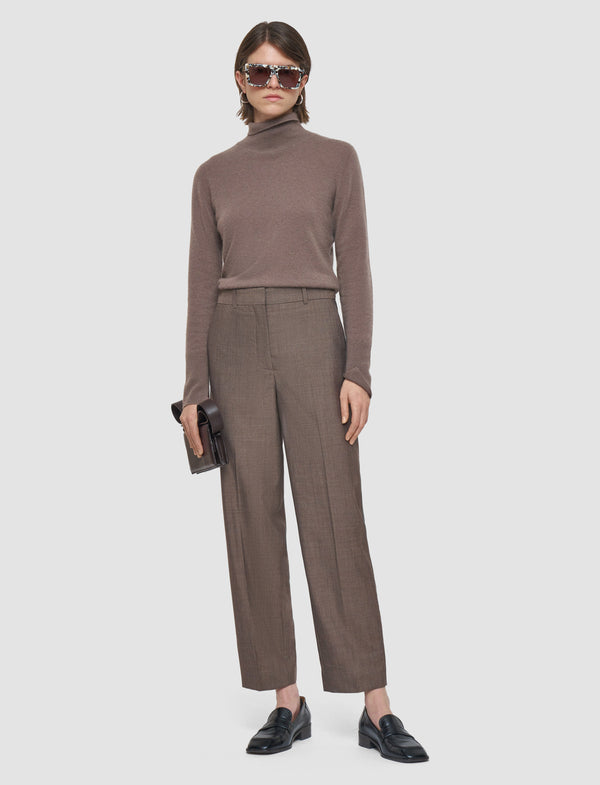 Joseph Trina Light Wool Tailoring Trousers Mushroom