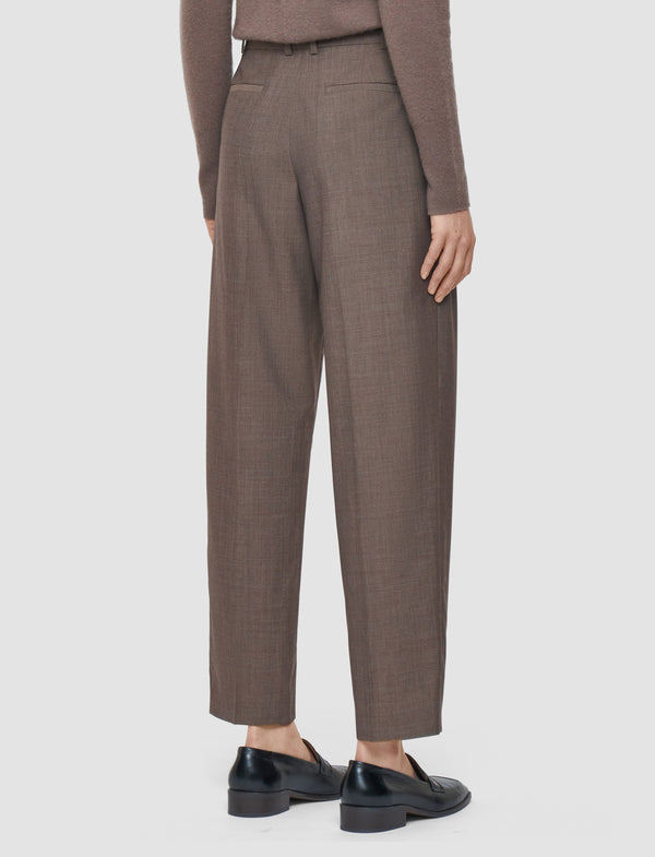 Joseph Trina Light Wool Tailoring Trousers Mushroom