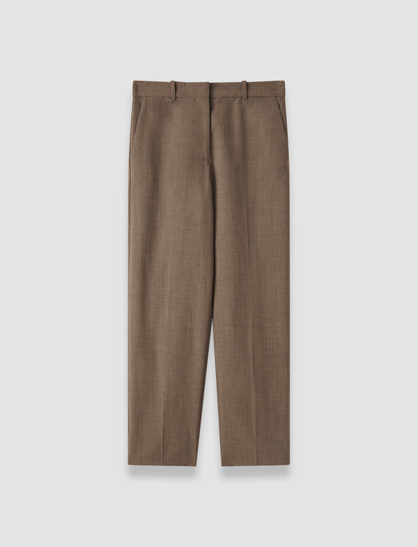 joseph Trina Light Wool Tailoring Trousers Mushroom