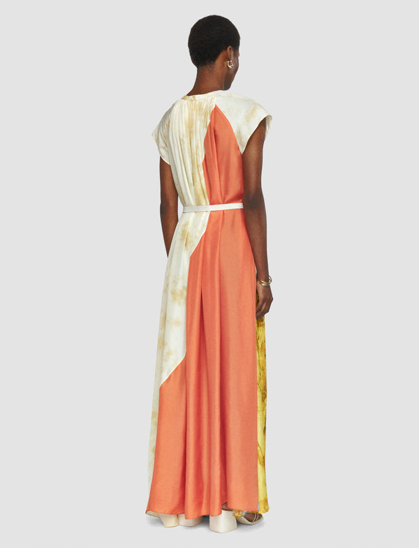 Joseph Tulipa Planchart Print Silk Dress Mimosa Combo