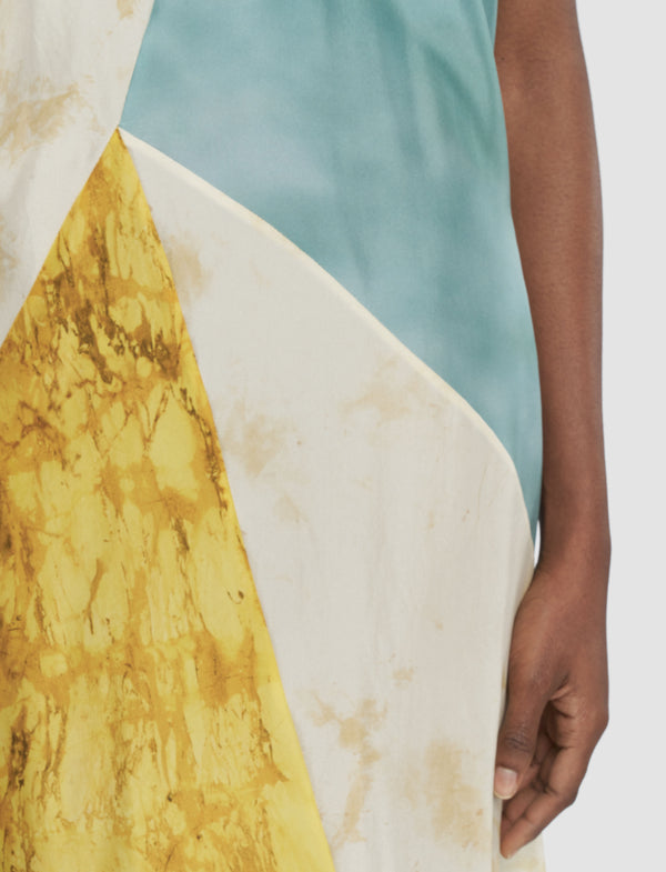 Joseph Tulipa Planchart Print Silk Dress Mimosa Combo