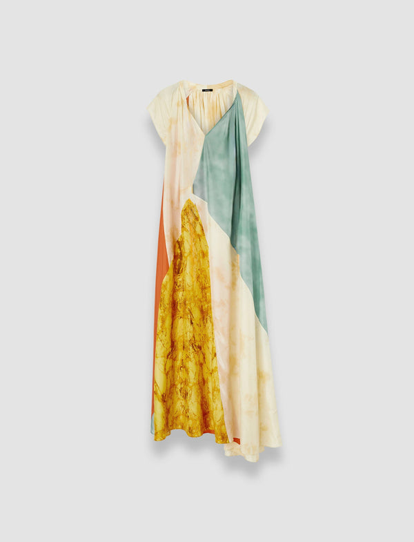 joseph Tulipa Planchart Print Silk Dress Mimosa Combo