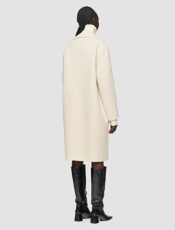 Joseph Yves Brushed Double Face Alpaca Coat Affogato