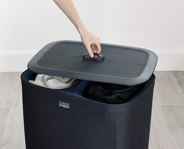 Joseph Joseph 2-piece Black Tota 90L & Hold-All™ 35L Laundry Basket Set