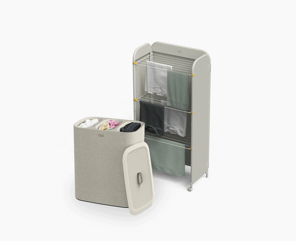 joseph joseph 2-piece Laundry Basket & Clothes Drying Rack Set