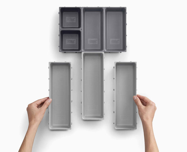 Joseph Joseph Blox™ 7-piece Gray Drawer Organizer Set