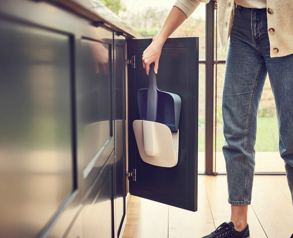 joseph joseph CleanStore Blue Wall-mounted Dustpan & Brush