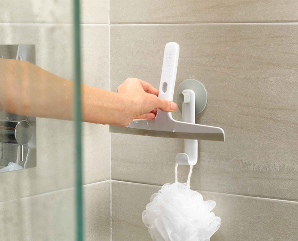 Joseph Joseph EasyStore™ Light Gray Shower Squeegee With Storage Hook