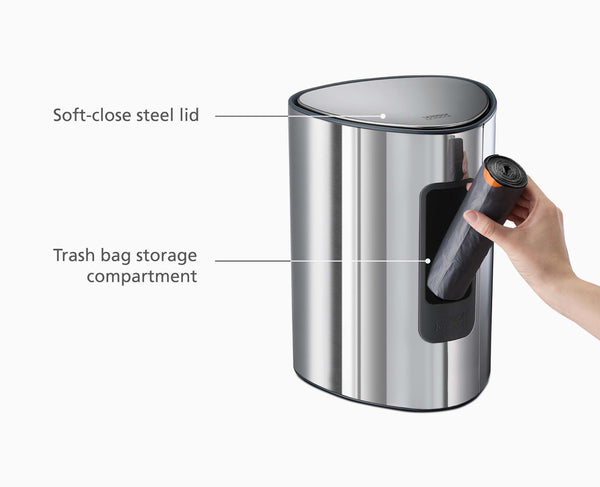 Joseph Joseph EasyStore™ Luxe 5L Stainless-steel Pedal Trash Can