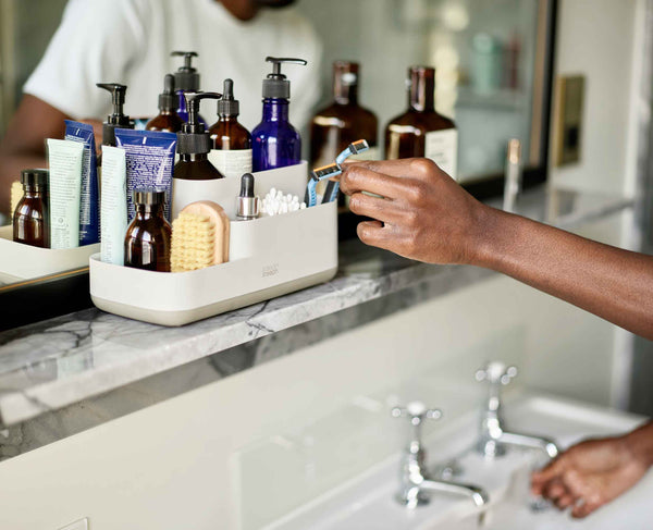 joseph joseph EasyStore™ Matt Ecru Bathroom Storage Caddy