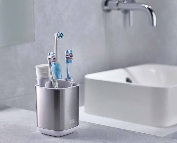 joseph joseph EasyStore™ Stainless-steel Toothbrush Holder