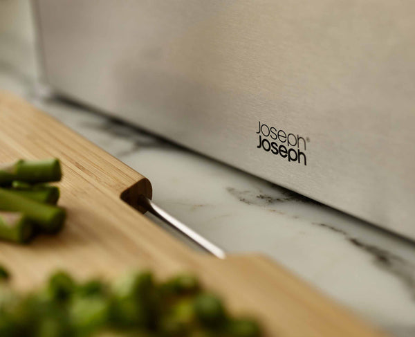 Joseph Joseph Folio™ Steel 3-Piece Bamboo Cutting Board Set With Stainless-Steel Case