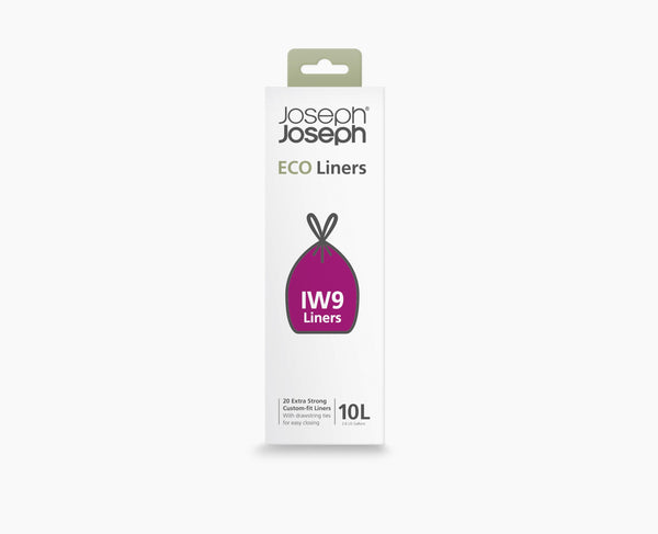 joseph joseph IW9 10L Custom-fit Recycled Gray Trash Bags