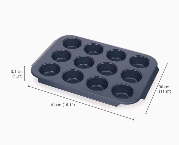 Joseph Joseph Nest™ Bake Non-Stick 12 Cup Blue Muffin Pan