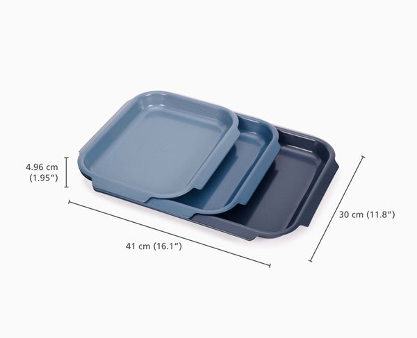 Joseph Joseph Nest™ Bake Non-Stick 3-piece Blue Baking Pan Set